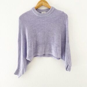 Wilfred by Aritzia lolan cropped sweater lavender small